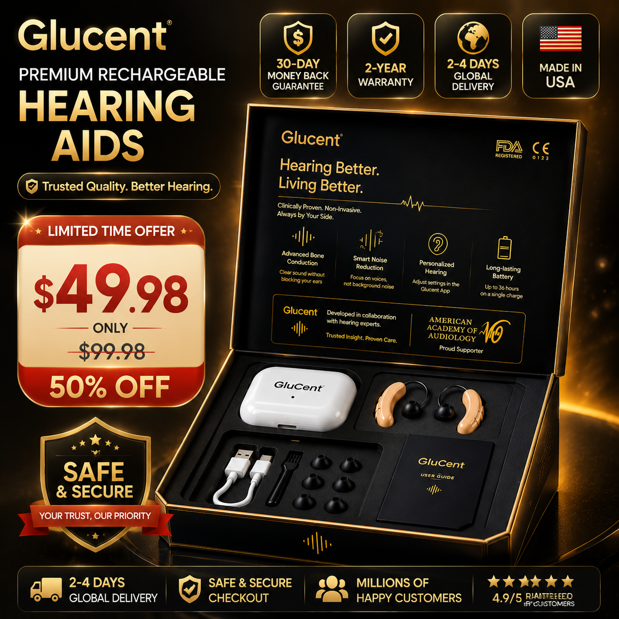 🔥 Today Only! GluGent™ ION PRO 2 OTC Hearing Aids — Up to 85% OFF + Hear Every Word Clearly Again 👂✨